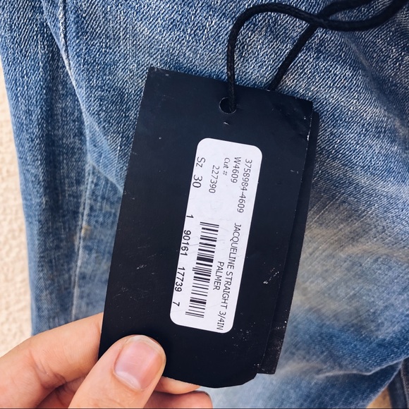 PAIGE JAQUELINE STRAIGHT 3/4 PALMER JEANS NWT - Picture 4 of 7